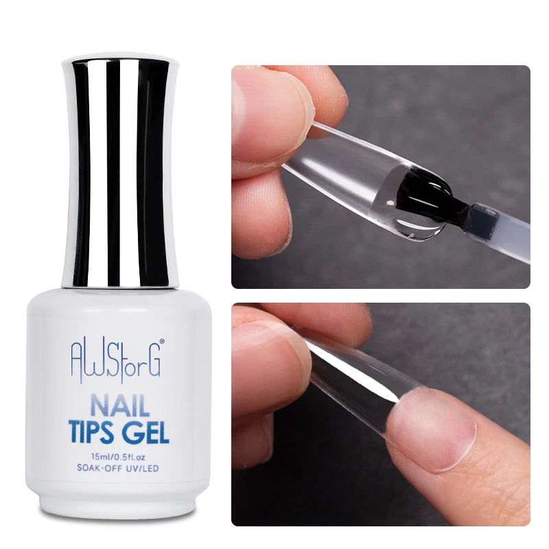 AWStorG 15ML Ace Gel 9-in-1 Nail Glue Gel Nail Polish Thickness Transparent Semi Permanent  Function UV Gel Soak Off Nail Art