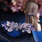 2025New Small Korean version elegant temperament rhinestone half zip mom style hair clip