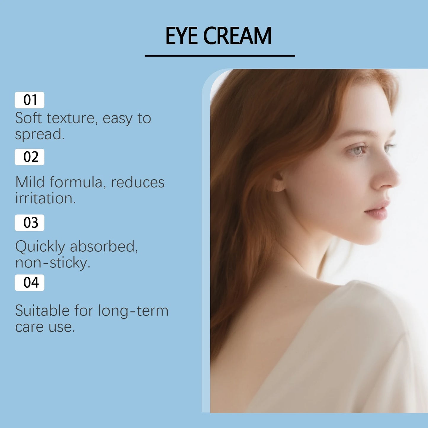 Firming Eye Serum for Improving Fine Lines, Reducing Dark Circles, and Alleviating Fatigue. Lightweight Cream Eye Cream.