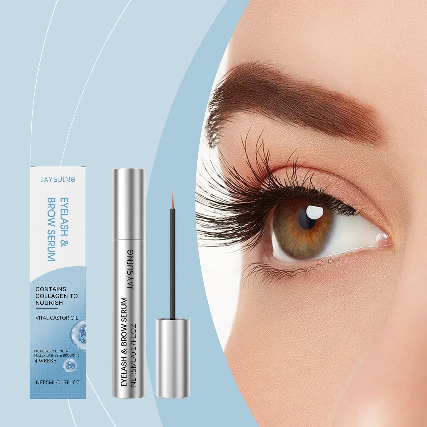 Eyelash Growth Serum Natural Ingredient Thicker Curling Lashes Lengthening Lifting Nourishing Moisturize Eyebrows Enhancer Serum