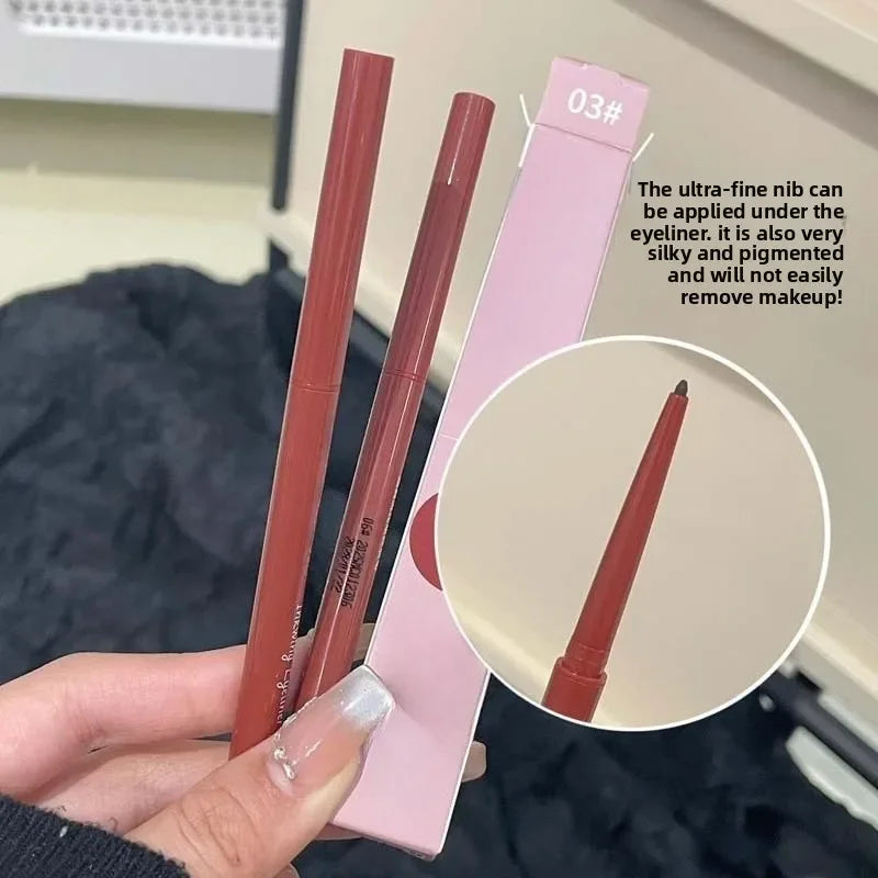 Ultra-fine Gel Eyeliner Pencil Pink Brown Under Eye Liner Pen Waterproof Matte Aegyosal Lying Silkworm Quick Drying Eyes Makeup