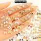 Mix 50pcs 3D Luxury Metal Nail Art Decorations Alloy Shiny Rhinestones Pearl Gems Zircon Diamond Charm DIY Nail Accessories