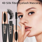 Black 4D Fiber Mascara Thick Lengthening Volumizing Waterproof Sweatproof Long Lasting Eyelash Extension Eye Makeup Cosmetics