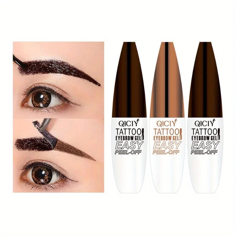 Peel-off Eyebrow Gel Tint Waterproof Grey Brown Lasting Non Smudge 3D Eyeliner Pen Natural Liquid Brow Tattoo Dying Cream Makeup