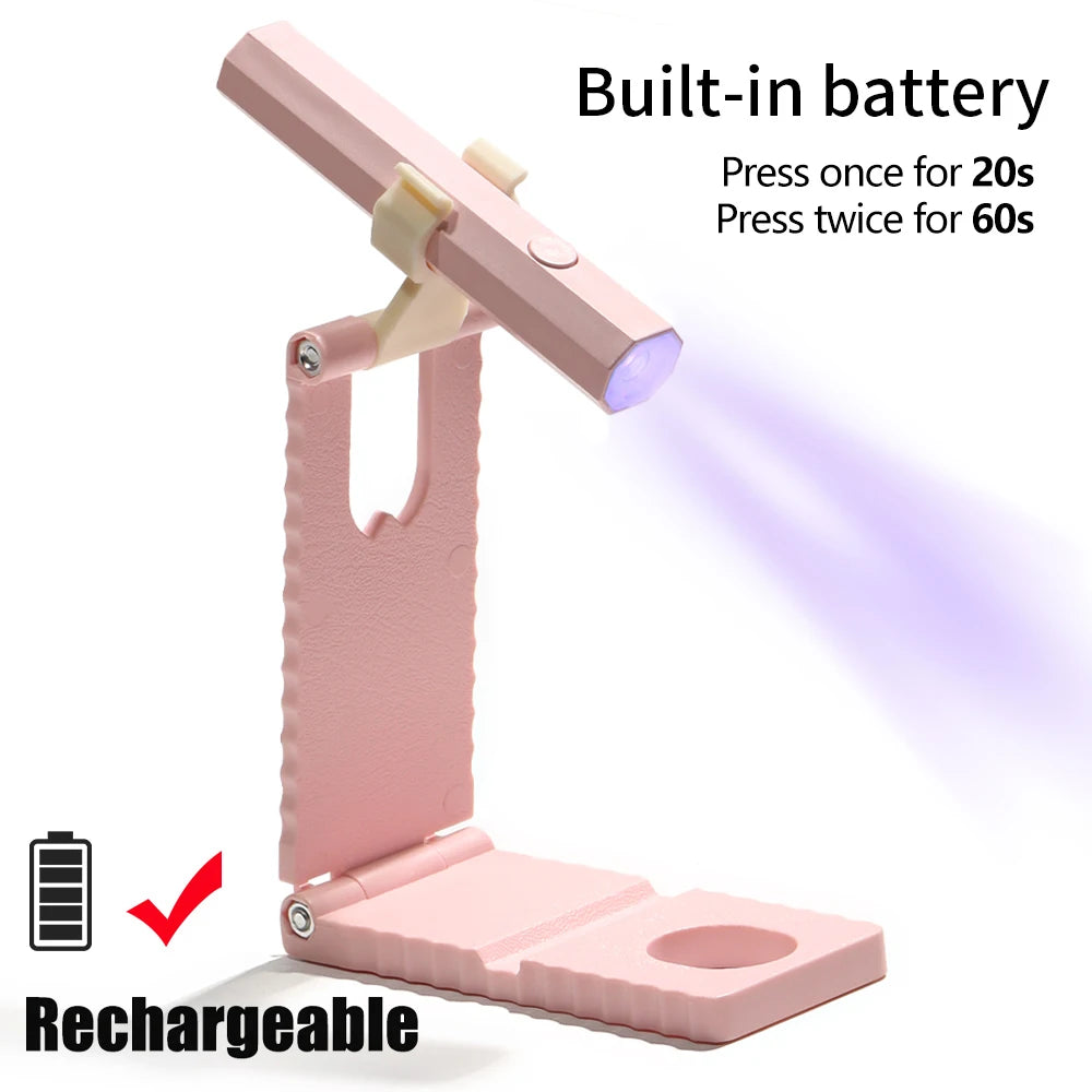 YIKOOLIN Mini UV Light Cure Nails Lamp for Gel Nails LED Nail Lamp for Gel Polish Manicure USB Nail Dryer for Fast Curing