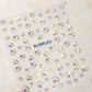 Magical Blow Bubbles Goldfish Bunny Rabbit Cat Kitten Shape Shiny Dreamy Bubbles 5D Nail Art Decorations Sticker Manicure Decal