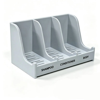 Three-compartment Bathroom Wall-mounted Soap Dish, Self-draining Shower Shampoo Caddy, Holds Shampoo, Conditioner, and Bath Soap