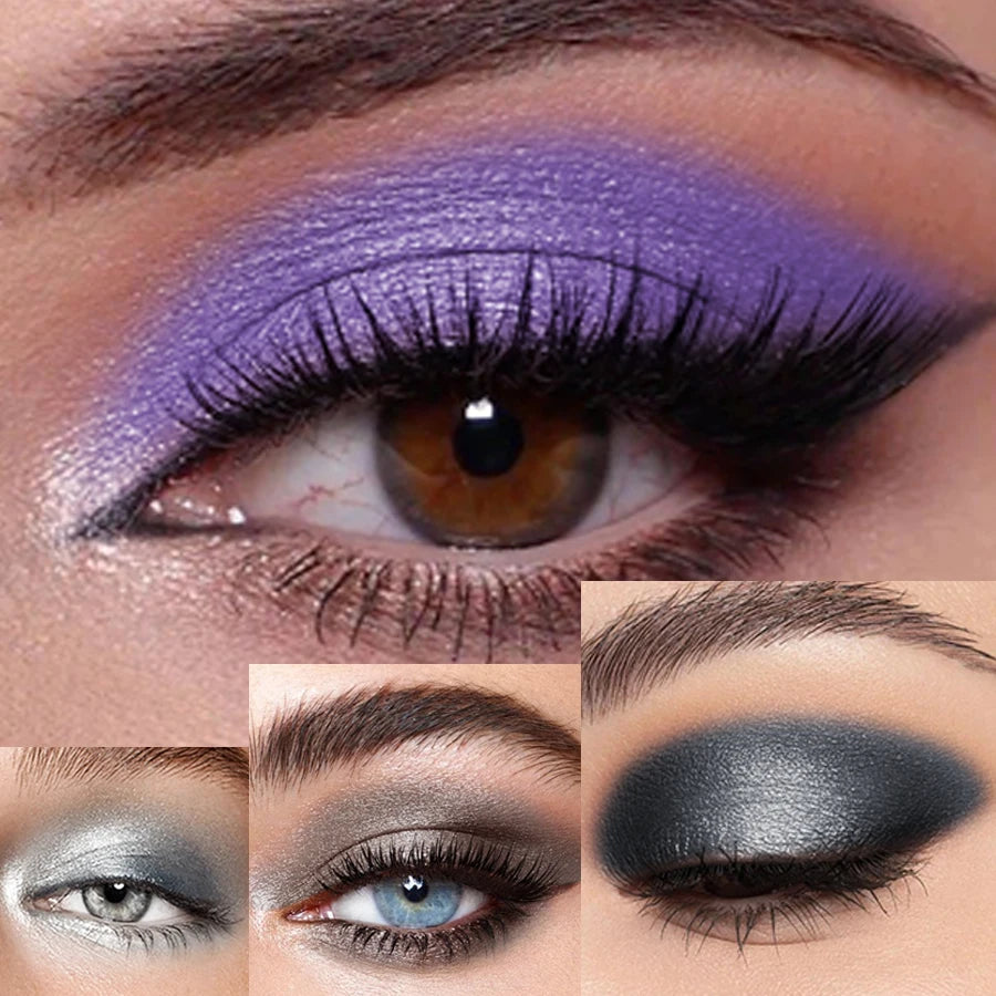 12 Colors 1PC Waterproof Eyeshadow Sticks Long Lasting High Pigmented Shimmer Metallic Glitter Eye Shadow Makeup Brown Cosmetic