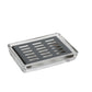 Light Luxury Stainless Steel Glass Soap Dish Draining Rack Rectangular Soap Holder Dual Layer Self Draining Soap Case Bathroom