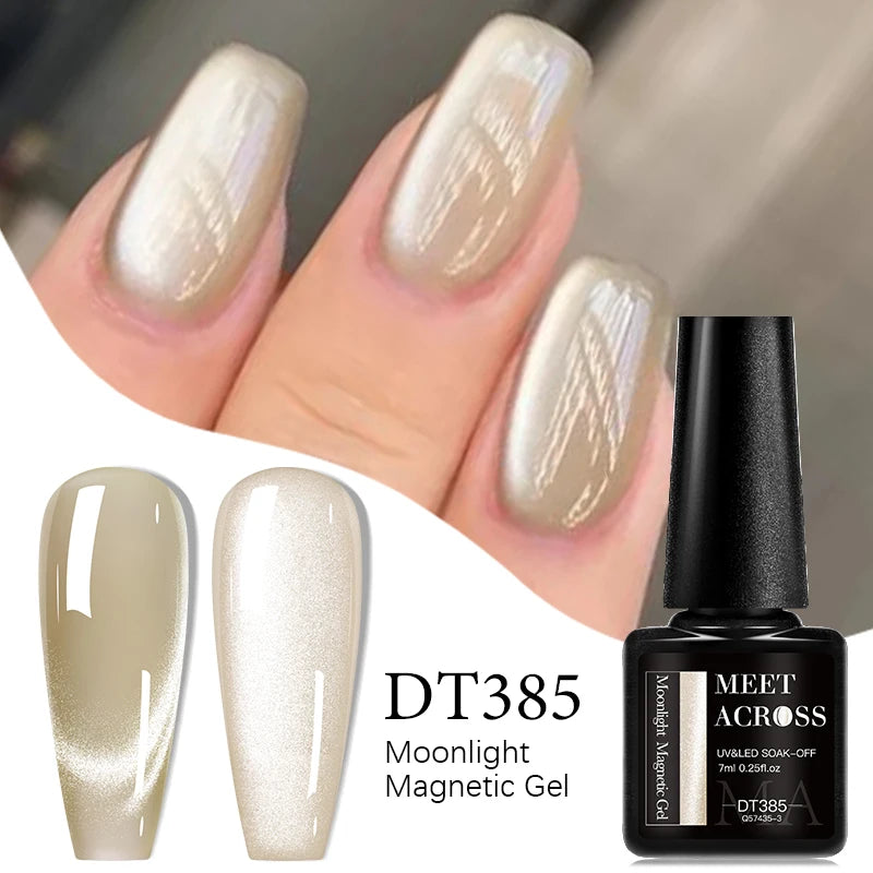 7ml Cat Magnetic Gel Nail Polish Pink Silver Semi Permanent Glitter Magnetic Gel UV/LED Needed Soak Off Painting Vanrish Design