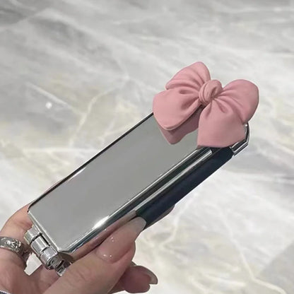 2 In 1 Mini Portable Folding Comb Mirror Diamond Air Cushion Bling Rhinestone Cosmetic Travel Pocket Hair Brush Makeup Tool