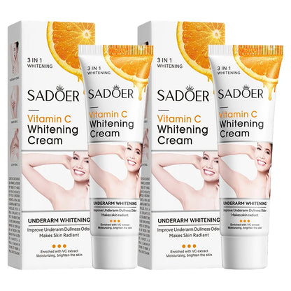 SADOER Vitamin C Whitening Cream Body Armpit Nourishing Anti-aging Smooth Moisturizing Body Lotion Exfoliating Creams Skin Care