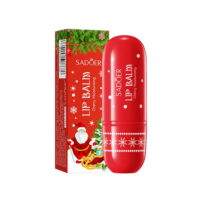 SADOER Christmas Moisturizing Lipstick Anti Cracking Hydrating Repair Nourishing Plump Lips Lip Balm Lip Plumper Skin Care