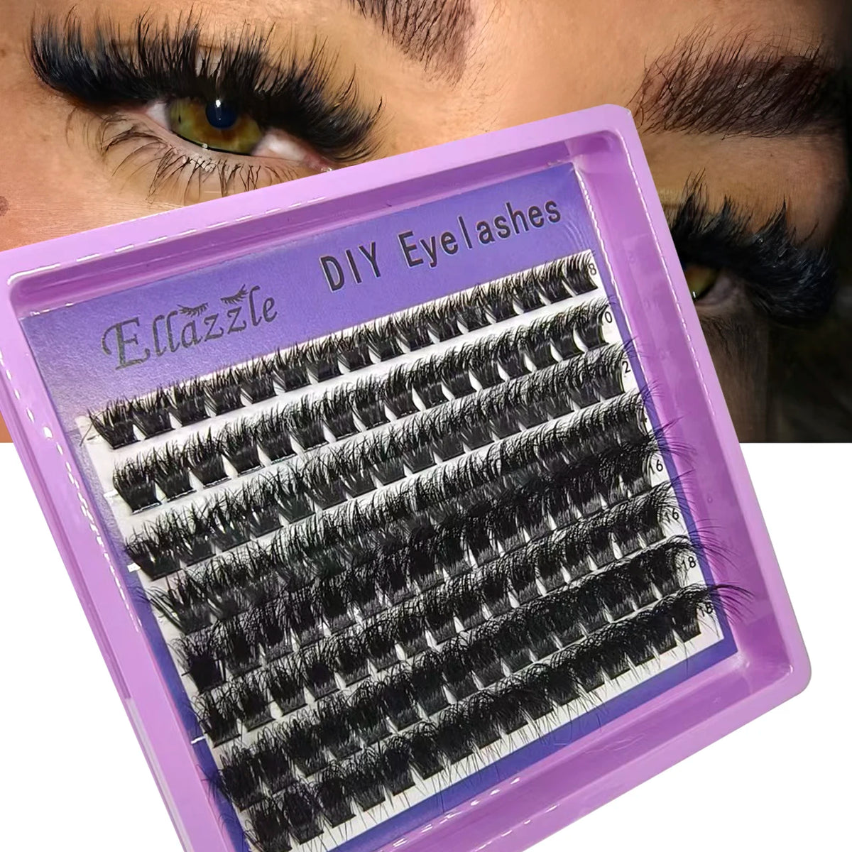 40D-150D Lashes Cluster DIY Lash Extension Mixed Tray Clusters Eyelashes Fluffy Volume Individual Lashes Cat Eye Lash Extension