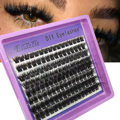 40D-150D Lashes Cluster DIY Lash Extension Mixed Tray Clusters Eyelashes Fluffy Volume Individual Lashes Cat Eye Lash Extension