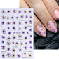 2/3pcs Golden Pink Hibiscus Flower Nail Stickers 3D Bronzing Border Petals Sakura Line Sliders Nail Decals DIY Manicure Decor