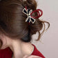 1PC/2PCS Elegant Bowknot Acetate Hair Clip, Light Luxury High-End Sense, Stylish Shark Clip for the Back of the Head