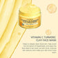 1/3PCS Turmeric VitaminC Clay Mask  Deep Cleansing Facial Improves Dark Spots  Hydrating Skin Care Tightens Skin Evens Skin Tone