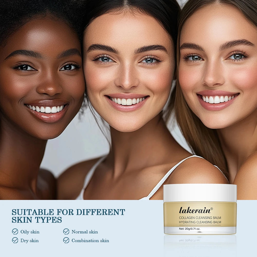 Rose Flavor Collagen Cleansing Balm Nourishing Cream Makeup Remover Mild Non-irritating Moisturizing Non-greasy Cleansing Balm