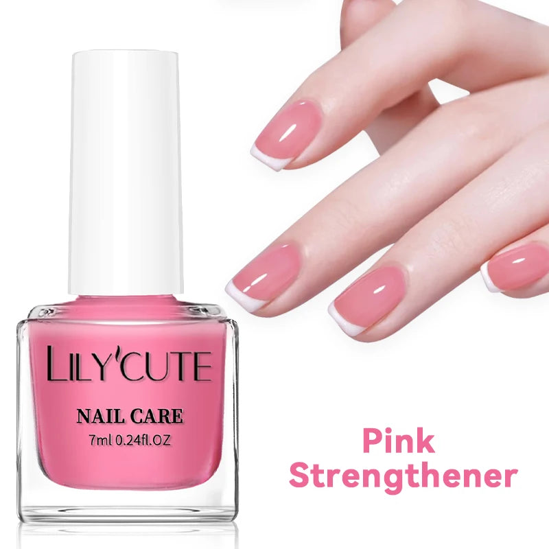 LILYCUTE 7ml  Nail Base Top Polish Clear Shine Nail Care Long Lasting  Strengthener Hardener Nail Art Varnish Supplies