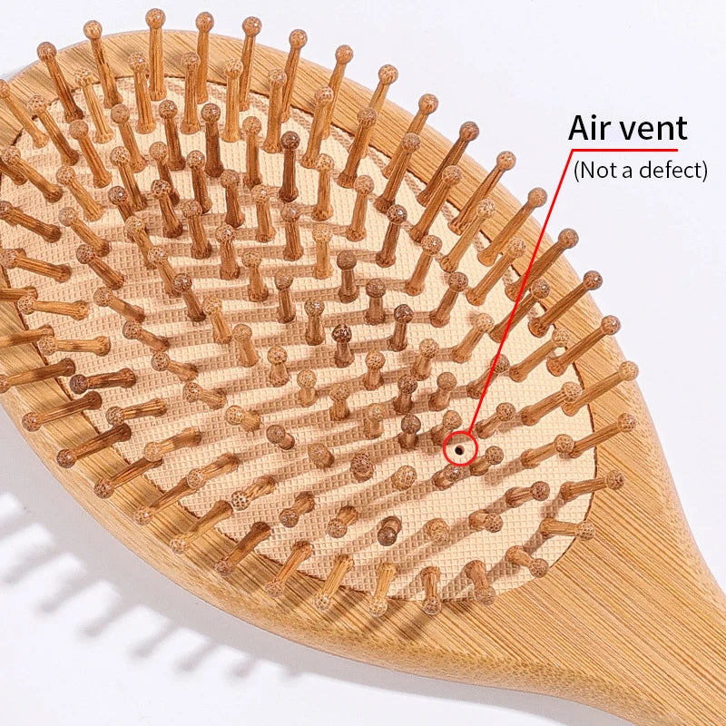 1PC Wood Comb Professional Healthy Paddle Cushion Hair Loss Massage Brush Hairbrush Comb Scalp Hair Care Healthy Bamboo Comb