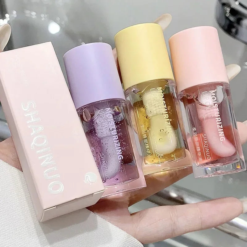 Moisturizing Honey Lip Gloss Fading Lips Lines Lips Care Essence Oil Transparent Grape Purple Lemon Green Nutritious Lip Oil