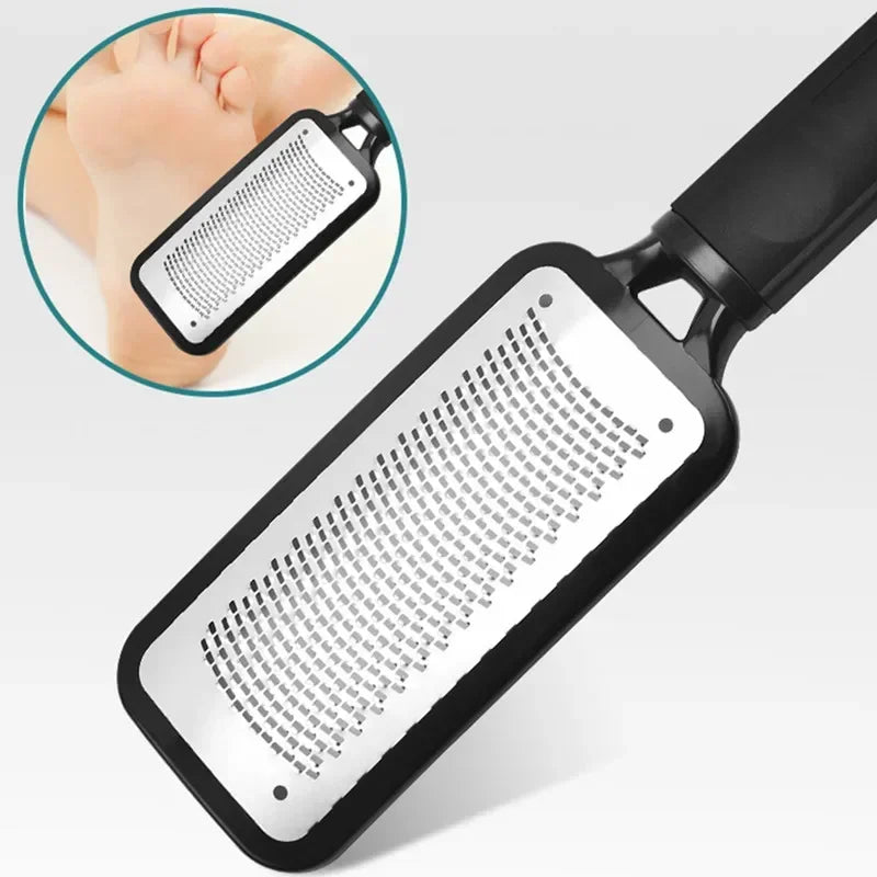 RHBJ 1Pcs Professional Stainless Steel Callus Remover Hand Foot File Scraper Pedicure Tools Dead Skin Remove for Heels Feet Care
