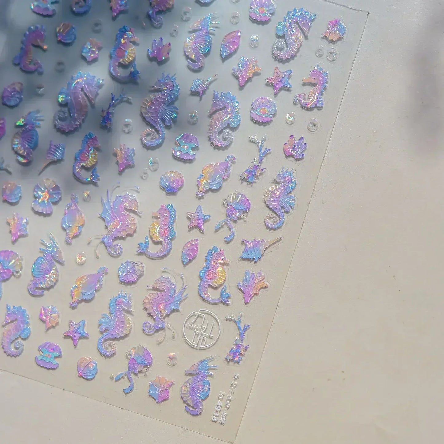 Magical Blow Bubbles Goldfish Bunny Rabbit Cat Kitten Shape Shiny Dreamy Bubbles 5D Nail Art Decorations Sticker Manicure Decal