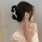 Elegant Butterfly Hair Claw Clips Gold Color Alloy Hairpins Side Clips Pearls/Rhinestone Butterfly Flower Designs Hair Jewelry