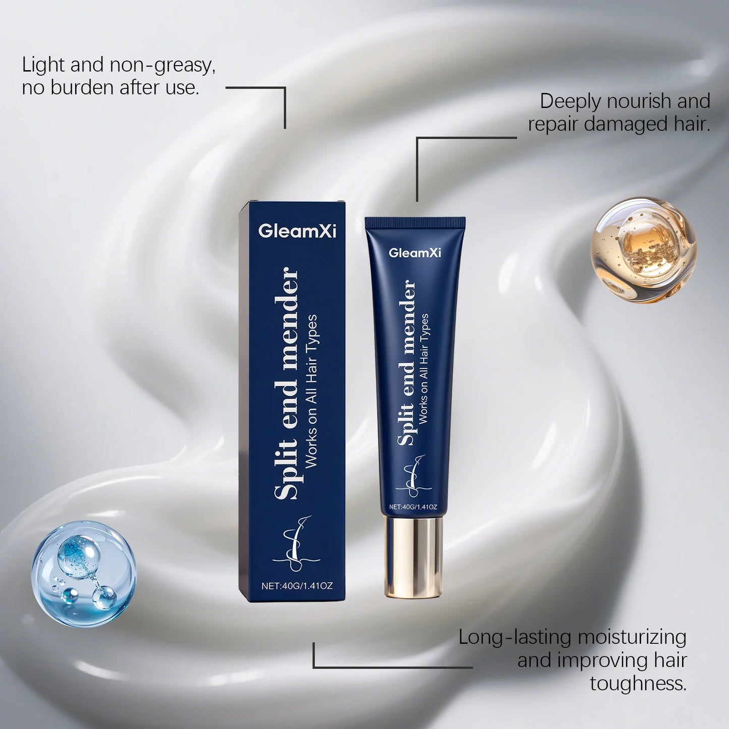 Nourishing Hair Mask Prevent Split End Frizz Loss Enhancing Toughness Softness Refreshing Smooth Repair Damaged Hair Conditioner