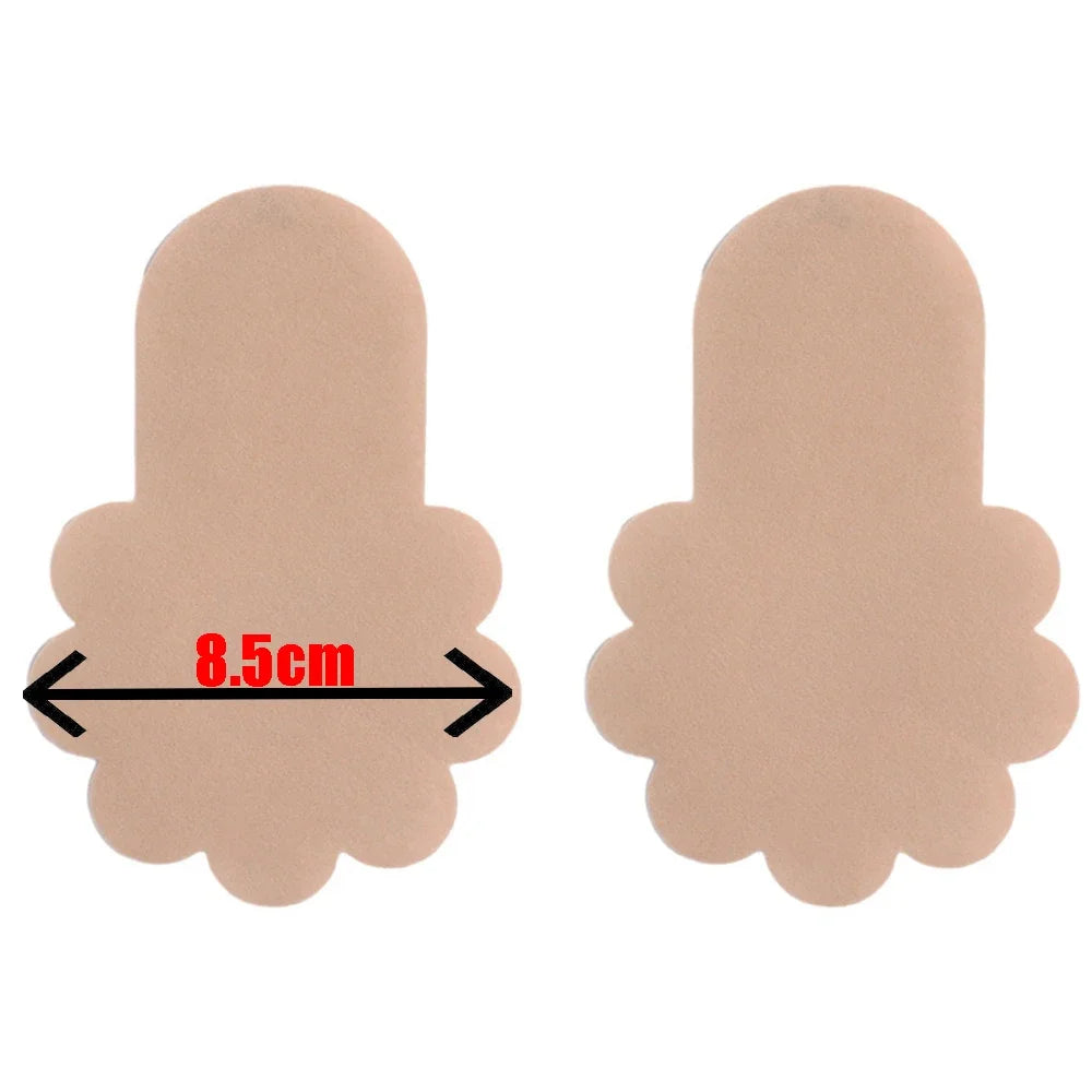 Self-adhesive Nipple Cover Chest Patch Non-woven Thin Invisible Bra Disposable Sticky Lift Breast Petals Round Flower Pads