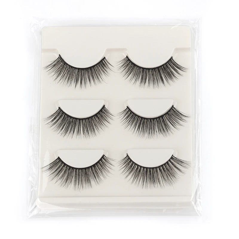 5/3pairs makeup eyelashes soft fluffy lashes false eyelashes dramatic 3d mink lashes lash extension make up 3d cilios faux cils