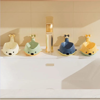 1pc Adorable Soap Dish - Self-Draining, Solid Tray for Kitchen and Bathroom