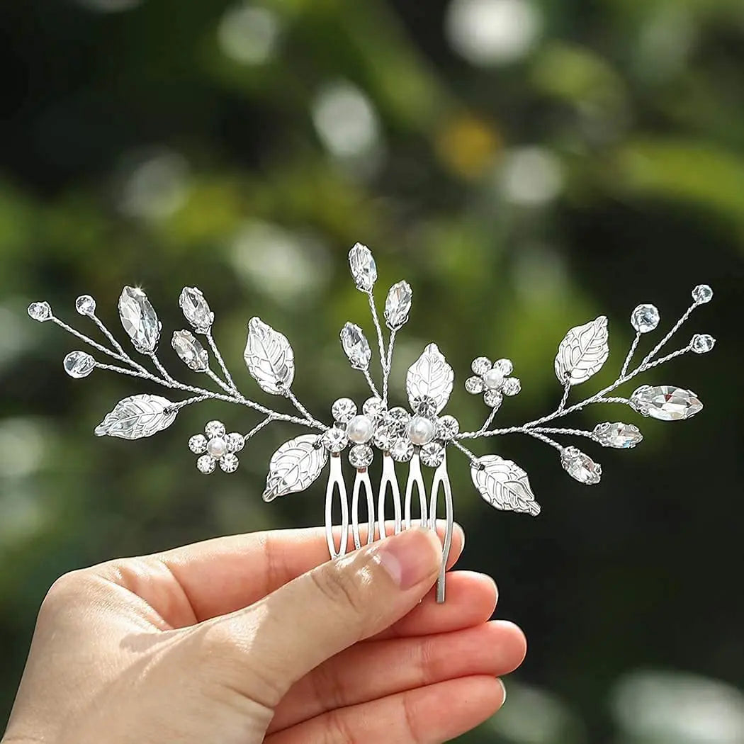 Wedding Comb Head Jewelry Bride Hair Clips Headpiece Crystal Women Tiaras Bridal Hair Accessories Women Hair Ornaments SL
