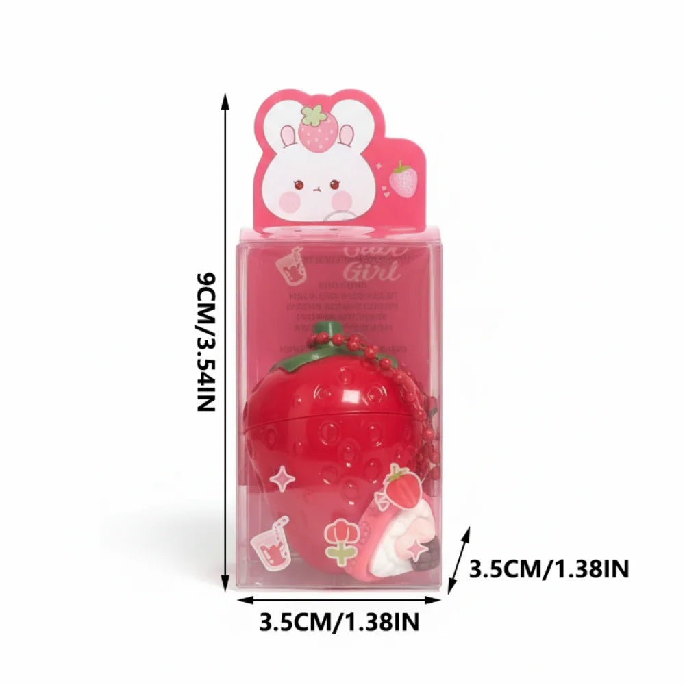 4-Color Random Hair Strawberry Warm Moisturizing Lip balm With Strong Moisturizing Effect, Protecting And Softening Lips