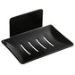 Self-adhesive Wall Mounted Soap Dish Stainless Steel Bathroom Soap Storage Holder Drain Tray Free-Punching Bathroom Accessories