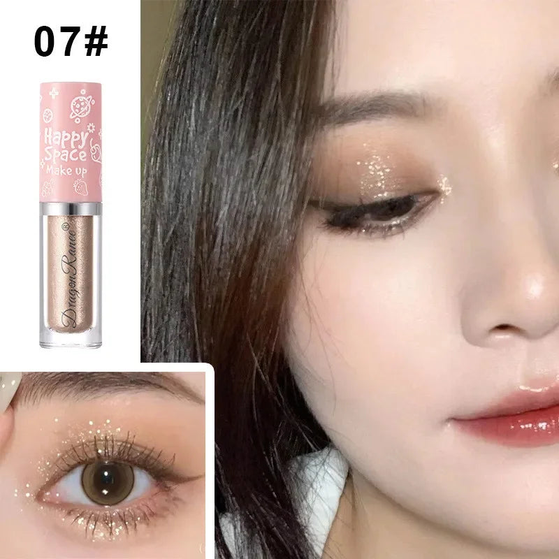 8 Colors Liquid Eye Shadow Glitter Sequins Pearlescent Lying Silkworm Pen Brightening Liquid Eyeshadow Highlight Shiny Eyeliner