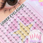 80 Clusters of Brown Natural Fox-Style Cat Eye False Eyelashes Makeup Tools, Natural Segmented Eyelash Bundles Makeup Tools