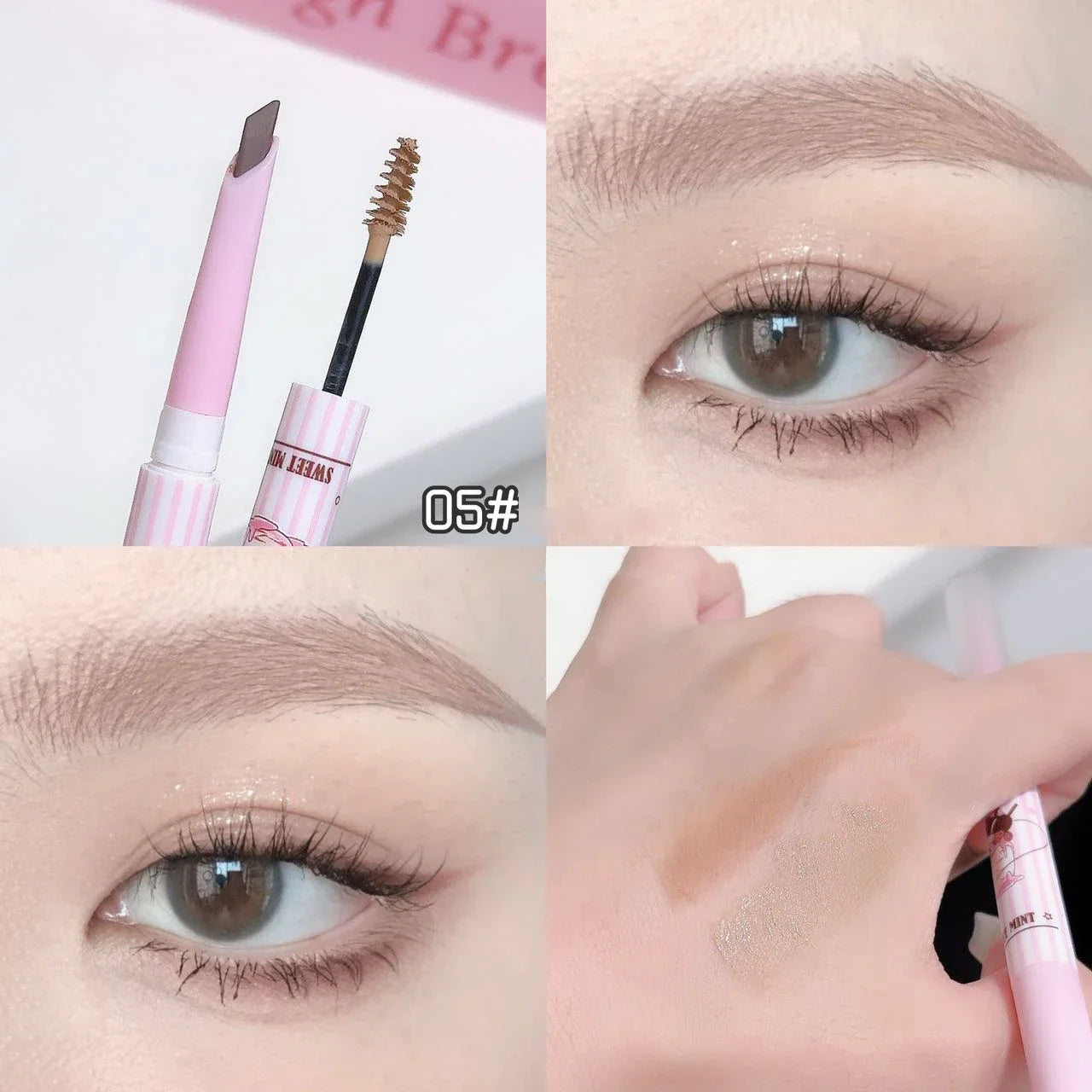 3D Eyebrow Dye Cream Gray Brown Double Head Eyebrow Pencil Long Lasting Waterproof Eye Brow Pen Tint Mascara Enhance Cosmetics