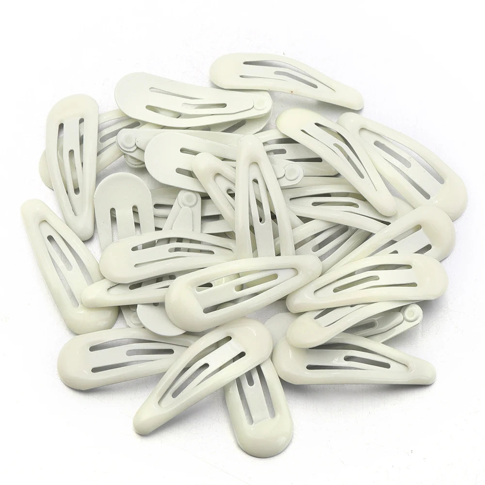 60pcs/lot Colorful Y2K BB Hair Clips Mini Metal Waterdrop Hair Pins Clips Snap Barrettes For Girls Hair Accessories