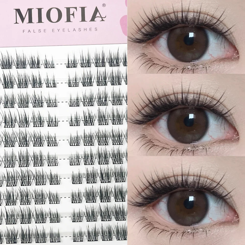 1/box 120 Bundles Mink False Eyelashe Natural Russian 3D laes Individual Eyelash extension cluster makeup tool wholesale lashes