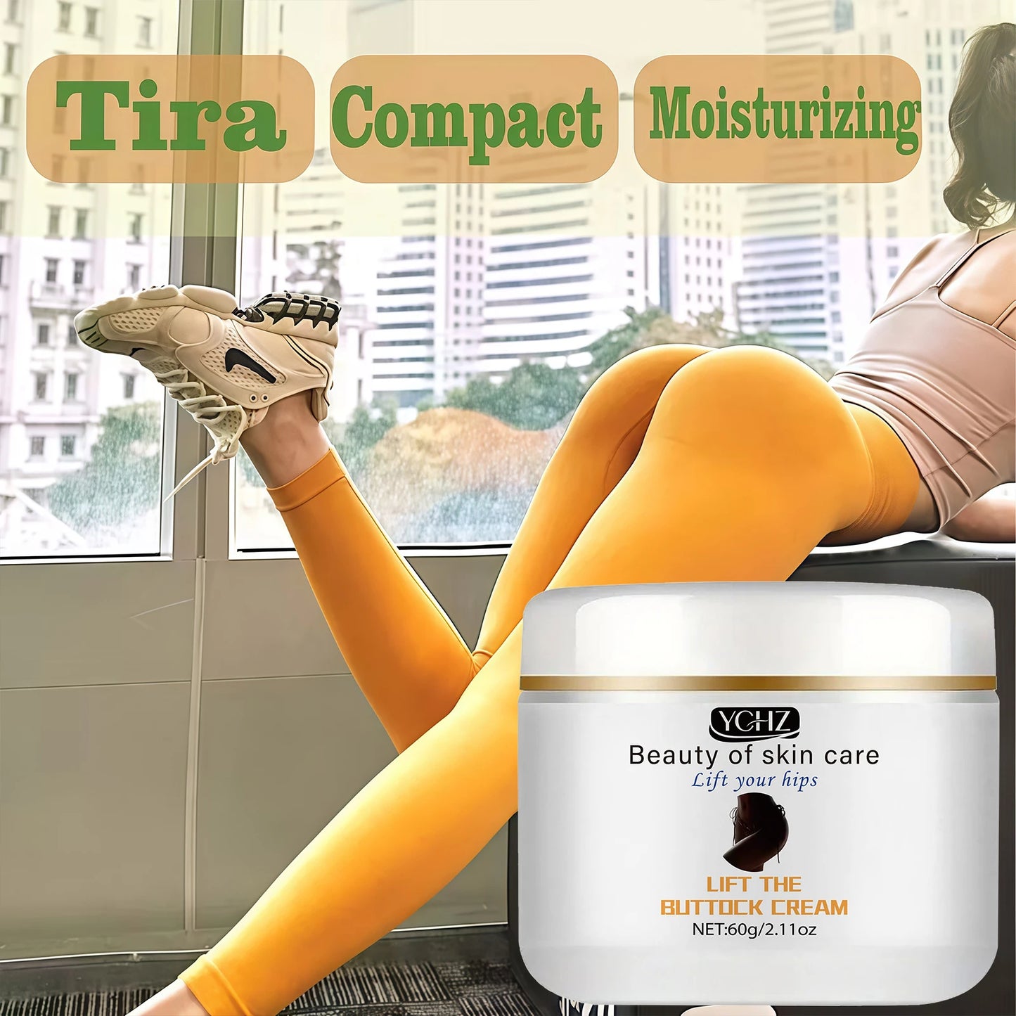 Butt-Lifting Cream, Containing Vitamin E - Instant Butt-Lifting and Firming Massage Gel, Suitable for All Skin Types, Moisturizing and Plumping Cream, Specifically Designed for Butt Shaping and Care