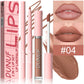 Matte Lip Gloss Lip Liner Set, 2pcs Waterproof Non-sticky Long-Lasting Lipstick, Nude Deep Red Mauve, Y2K Makeup Christmas Gift