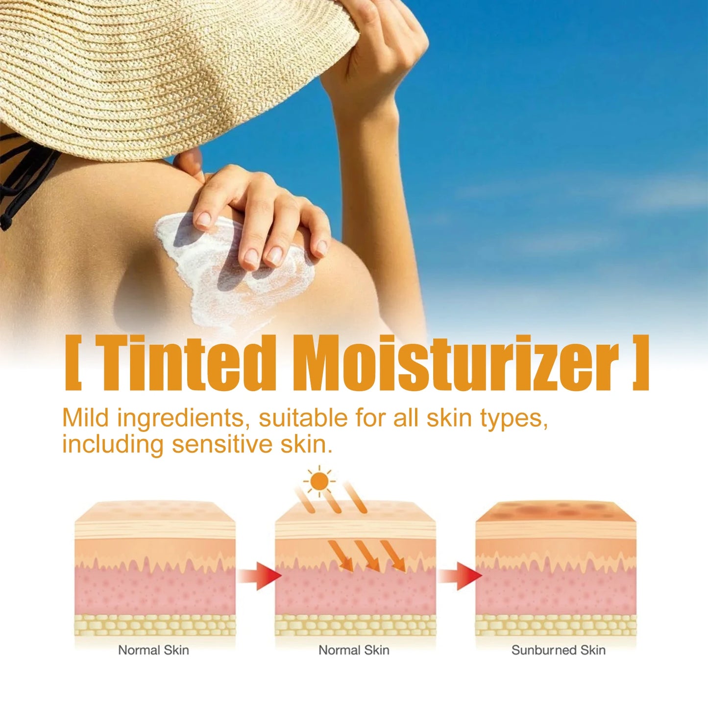 Hoygi Sunscreen whitening face sunscreen isolation makeup base moisturizing refreshing UV sunscreen Skin Whitening Cream