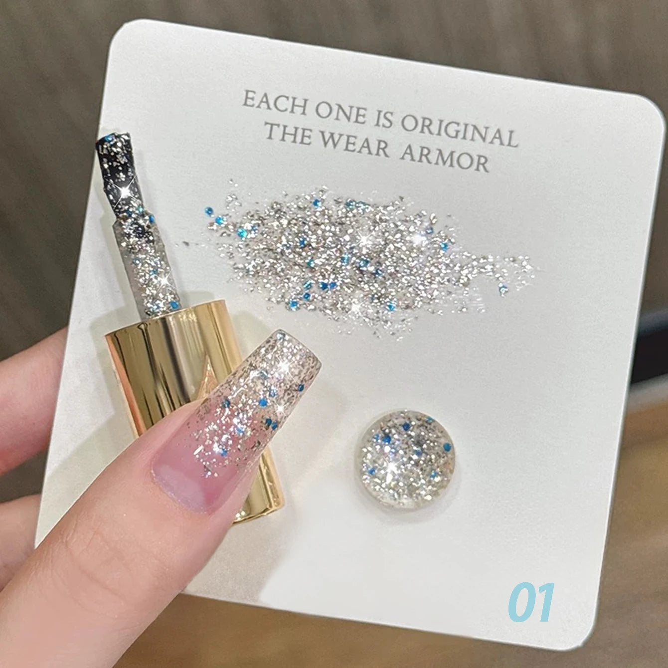 MIANEL 1-12PCS Star-chasing Moon-chasing Gel Nail Polish 2026 Popular Whitening Strobe Sequin Flashing Nail Polish White Nails