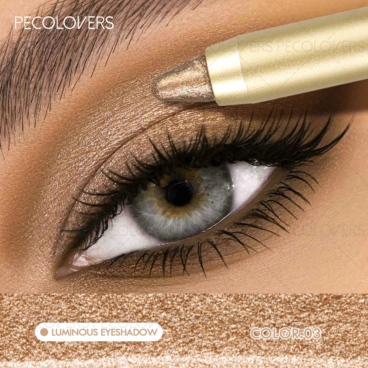 1 Pc Shiny Double-head Eyeshadow Pen, Shimmer Eyeshadow Stick, Eye-catching Eye Makeup, High Pigment Rendering, Concert Makeup