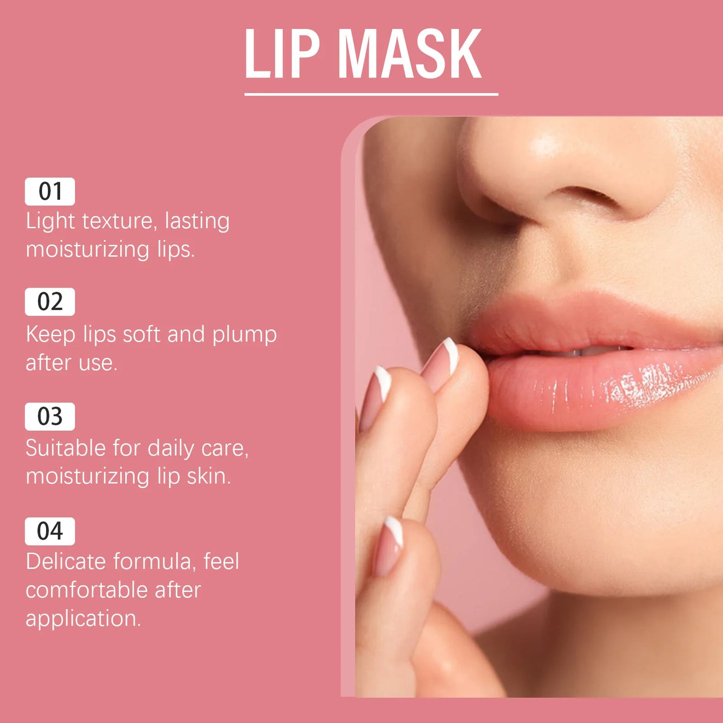 EELHOE Strawberry Night Lip Mask Overnight Deep Hydration Exfoliant for Lips Enhance Skin Elasticity Moisturizing Lip Mask 30g