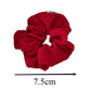 Women's New Scrunchies French Style Sweet Fashionable Hair Band Polka Dot Stripes Solid Color Buns Sweet Style Kawaii Hair Tie