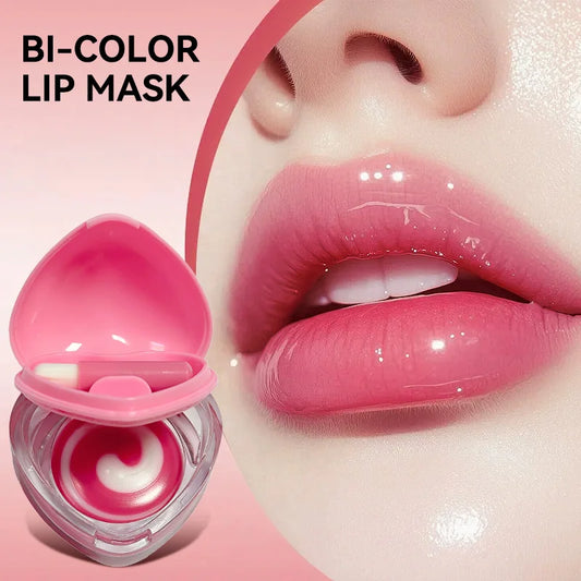 Luckgo Heart Dual Color Lip Mask: Creates Pink-Toned Lips and Provides Moisturizing Hydration, as Well as Lip Care and Wrinkle Improvement Effects. A Must-Have for the Winter Season with a Girlish Touch, and Also Suitable as