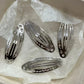 Vintage Hollowed Out Pattern Hair Clips Y2K Geometric Silver Oval Snap Hairclips Punk Metal Side Hairpin Korean Hair Accessories